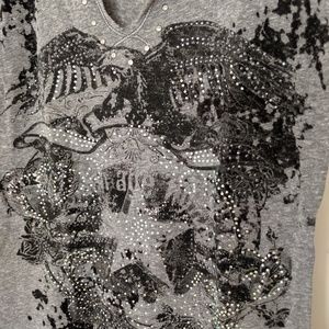 {maurices} Premium dark gray burnout tee